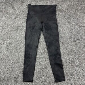 Spanx Faux Leather Leggings Black Womens XL Athleisure Workout‎ Office Work